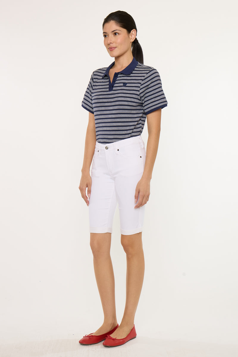 Berry Essentials Mid Rise Bermuda Shorts - Official Kancan USA