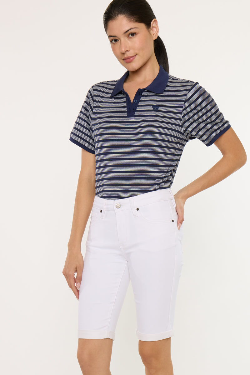 Berry Essentials Mid Rise Bermuda Shorts - Official Kancan USA