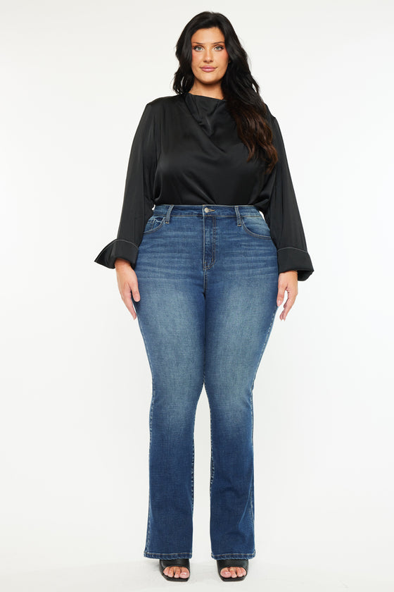 Tiffany High Rise Skinny Bootcut Jeans (Plus Size) - Official Kancan USA