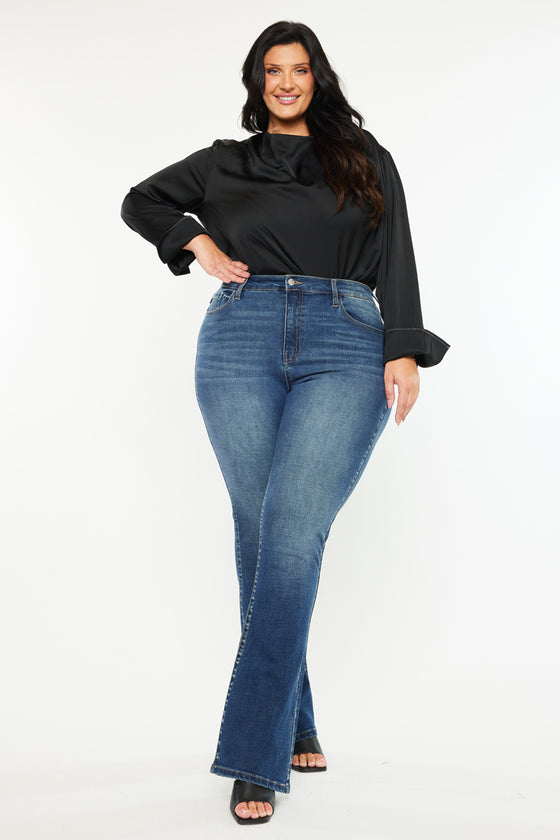 Tiffany High Rise Skinny Bootcut Jeans (Plus Size) - Official Kancan USA