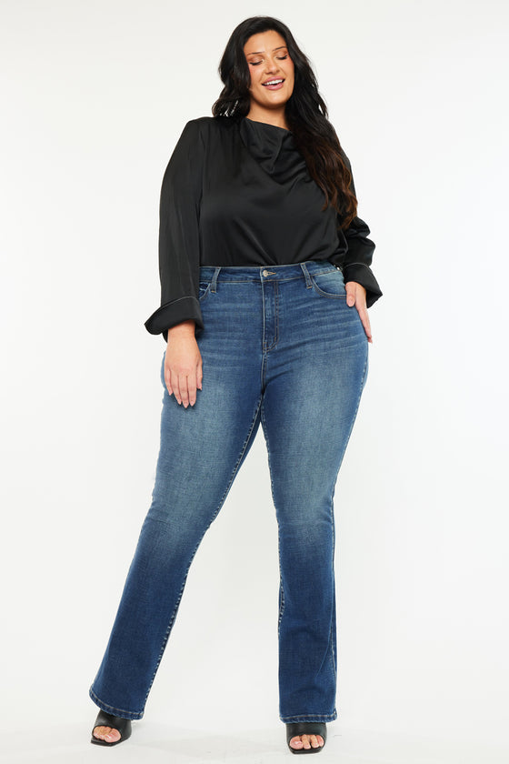 Tiffany High Rise Skinny Bootcut Jeans (Plus Size) - Official Kancan USA