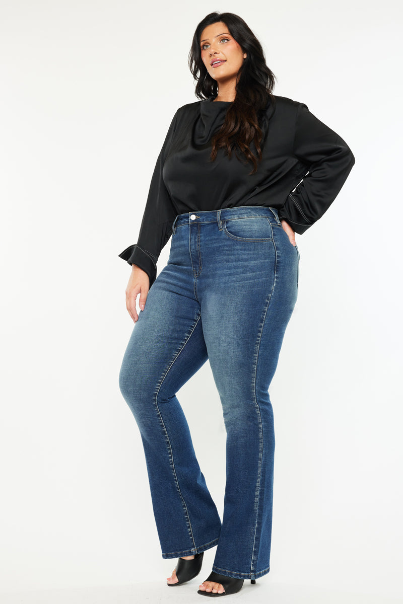 Tiffany High Rise Skinny Bootcut Jeans (Plus Size) - Official Kancan USA