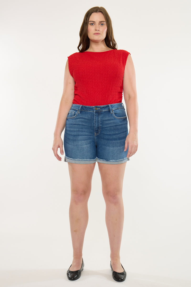 Sunny High Rise Shorts (Plus Size)