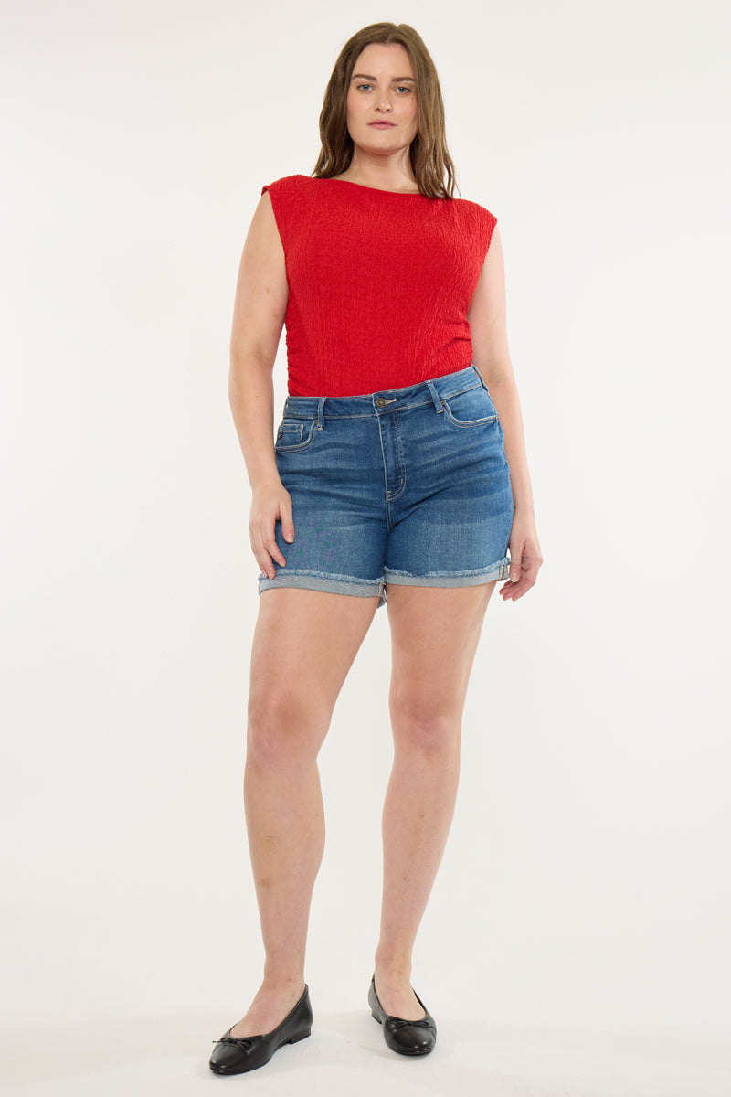 Sunny High Rise Shorts (Plus Size)
