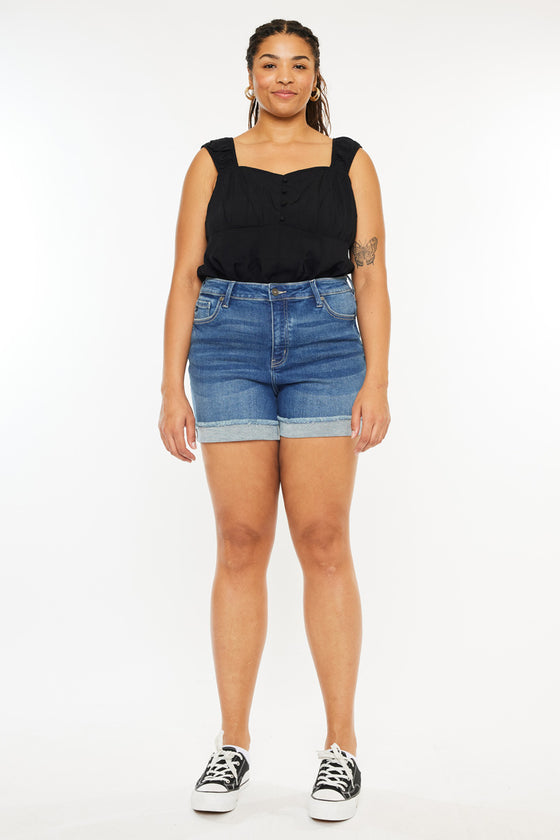 Sunny High Rise Shorts (Plus Size) - Official Kancan USA