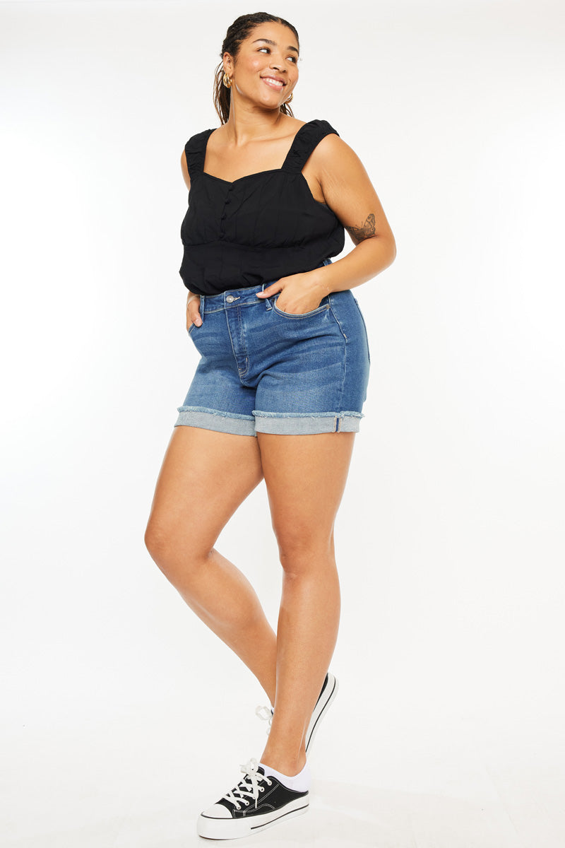 Sunny High Rise Shorts (Plus Size) - Official Kancan USA