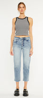 Morgana Essentials High Rise Straight Fit Leg Jeans - Official Kancan USA