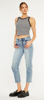 Morgana Essentials High Rise Straight Fit Leg Jeans - Official Kancan USA