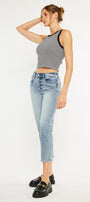 Morgana Essentials High Rise Straight Fit Leg Jeans - Official Kancan USA