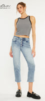 Morgana Essentials High Rise Straight Fit Leg Jeans - Official Kancan USA
