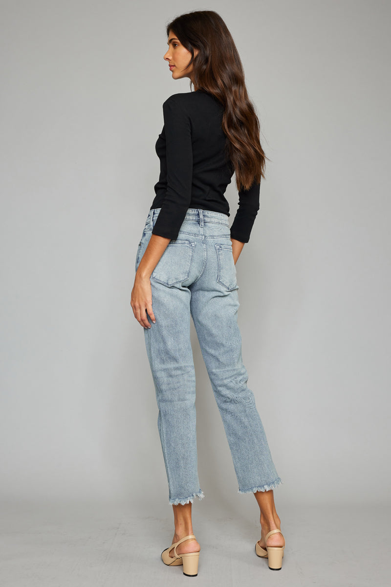 Morgana  High Rise Straight Fit Jeans - Official Kancan USA