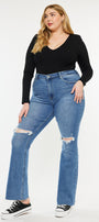 Sunflower High Rise Bootcut Jeans ( Plus Size) - Official Kancan USA