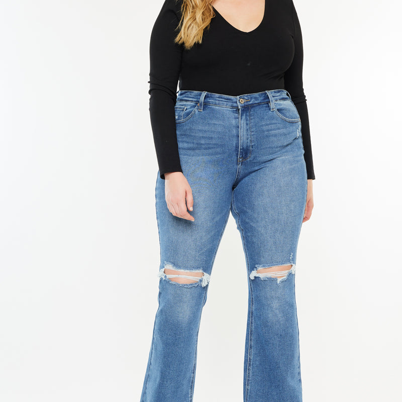 Sunflower High Rise Bootcut Jeans ( Plus Size) - Official Kancan USA