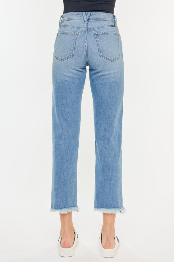 Nancy High Rise Slim Straight Leg Jeans - Official Kancan USA