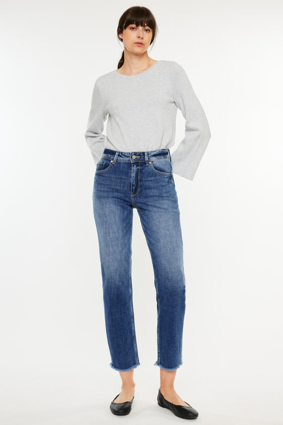 Nancy High Rise Slim Straight Leg Jeans - Official Kancan USA