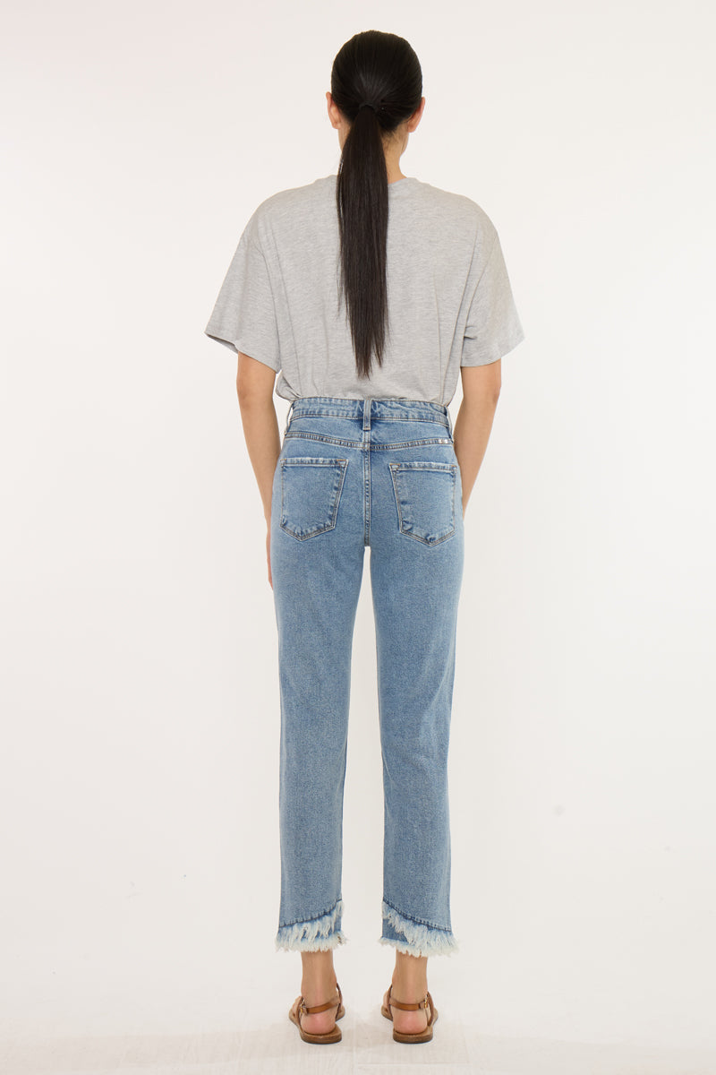 Clover Essentials High Rise Straight Fit Leg Jeans