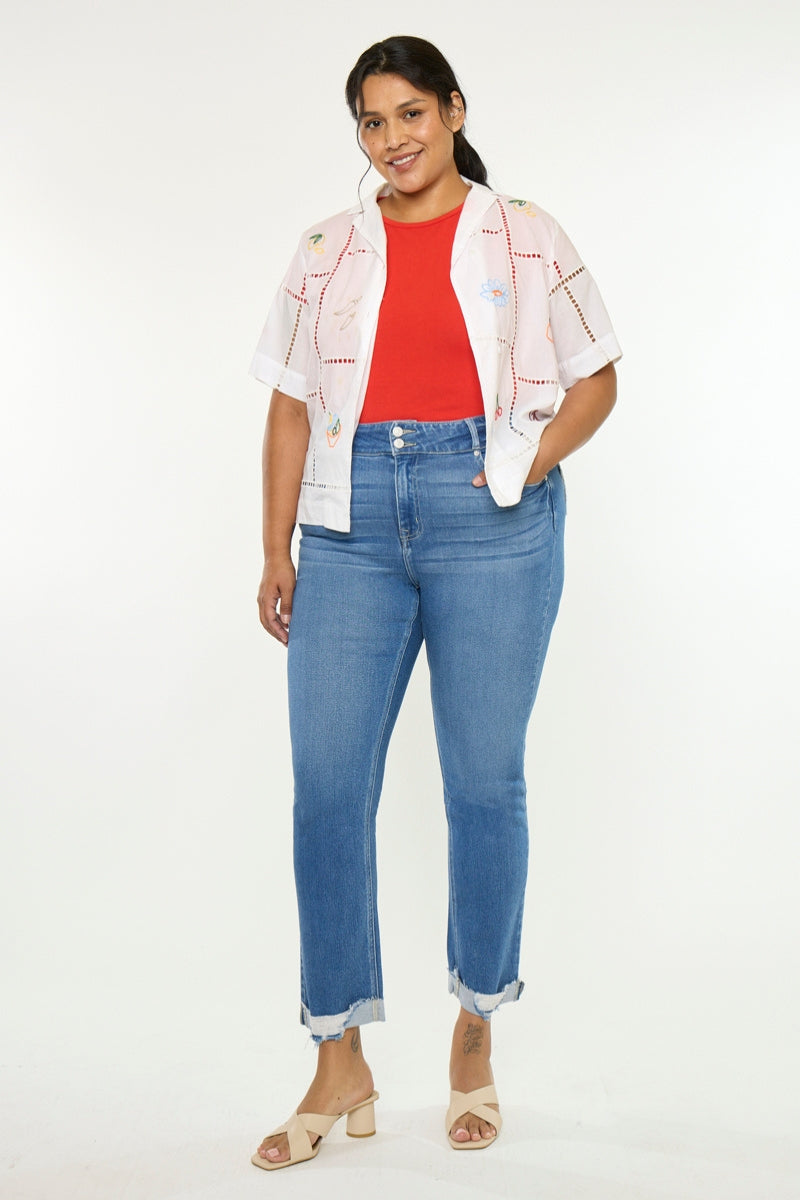Esme Essentials High Rise Slim Straight (Plus Size) - Official Kancan USA
