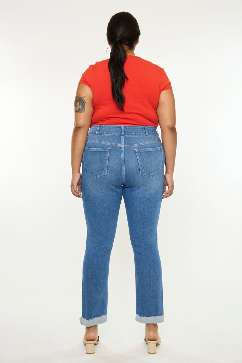 Esme Essentials High Rise Slim Straight (Plus Size) - Official Kancan USA