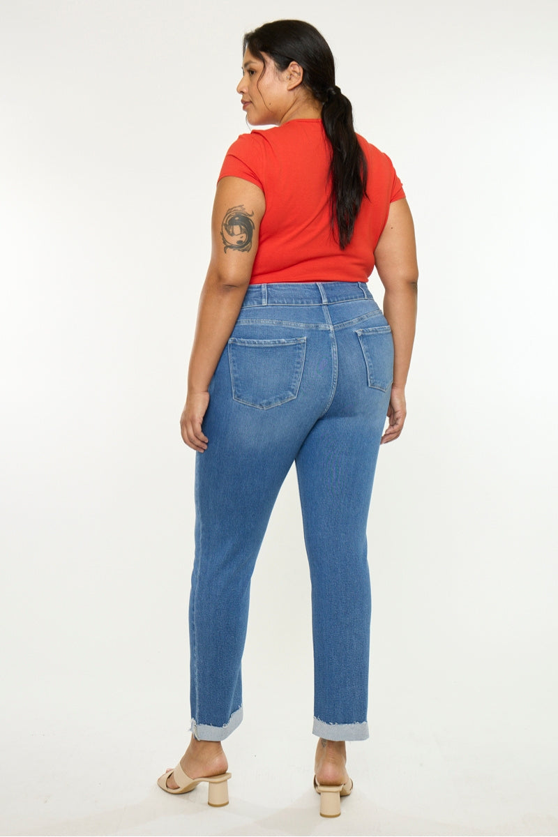 Esme Essentials High Rise Slim Straight (Plus Size) - Official Kancan USA