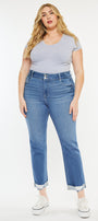 Esme Essentials High Rise Slim Straight Leg Jeans (Plus Size) - Official Kancan USA