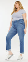 Esme Essentials High Rise Slim Straight Leg Jeans (Plus Size) - Official Kancan USA