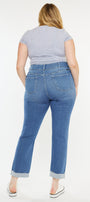 Esme Essentials High Rise Slim Straight Leg Jeans (Plus Size) - Official Kancan USA