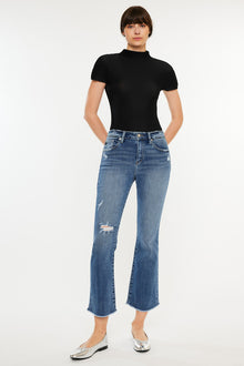  Honey High Rise Cropped Bootcut Jeans - Official Kancan USA