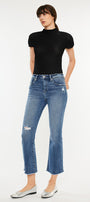Honey High Rise Cropped Bootcut Jeans - Official Kancan USA