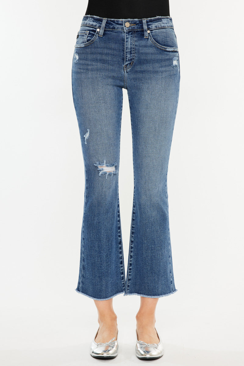 Honey High Rise Cropped Bootcut Jeans - Official Kancan USA