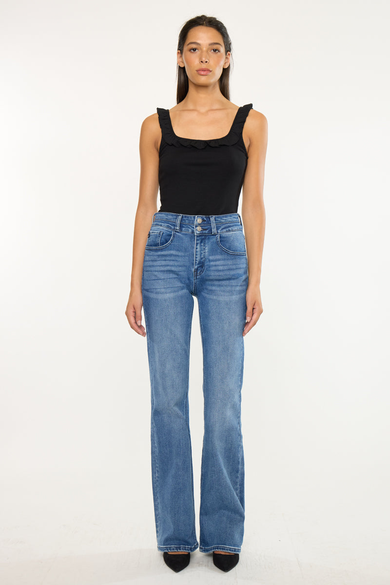 Onyx Essentials Ultra High Rise Wide Flare Jeans