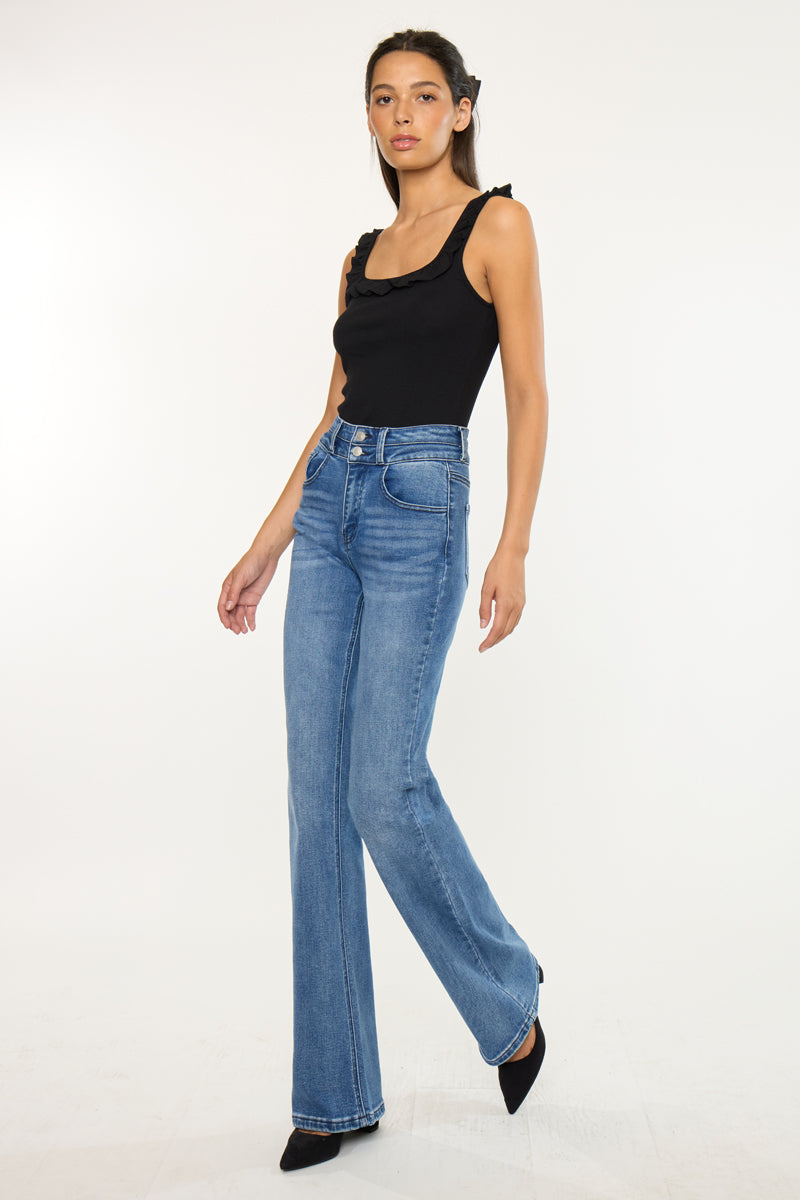 Onyx Essentials Ultra High Rise Wide Flare Jeans