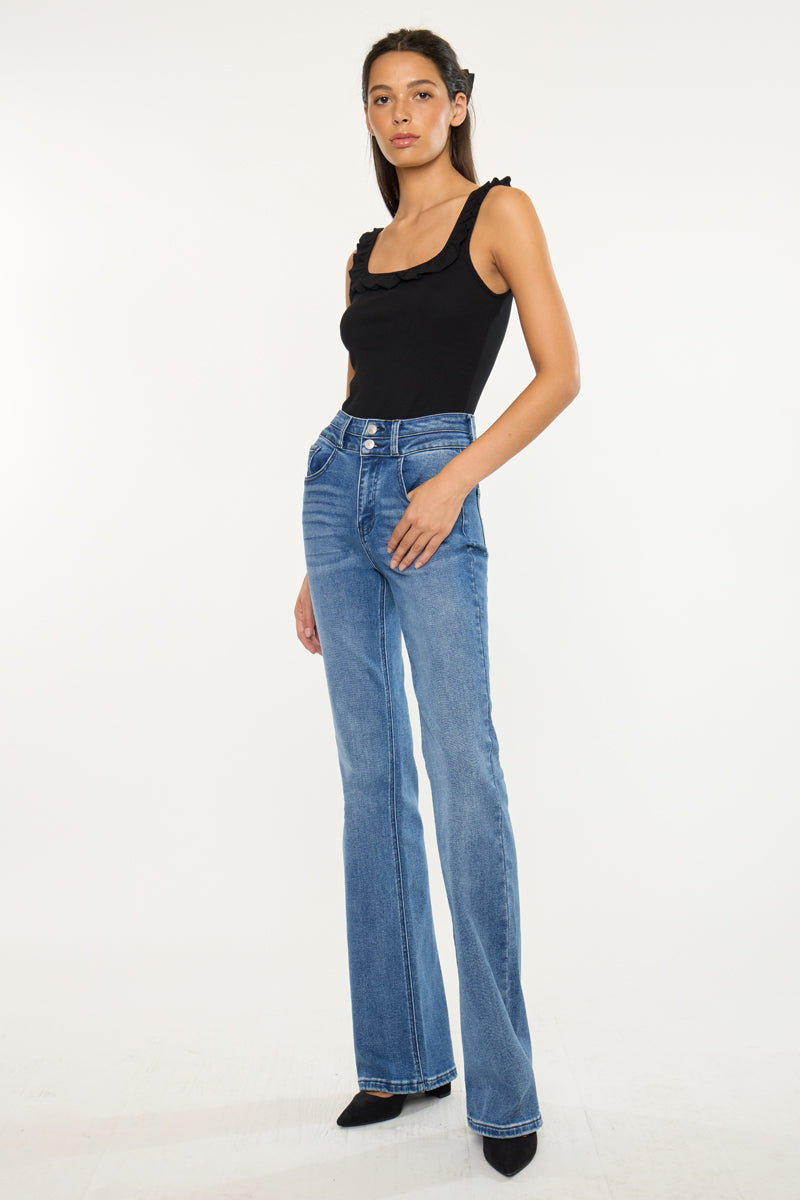 Onyx Essentials Ultra High Rise Wide Flare Jeans
