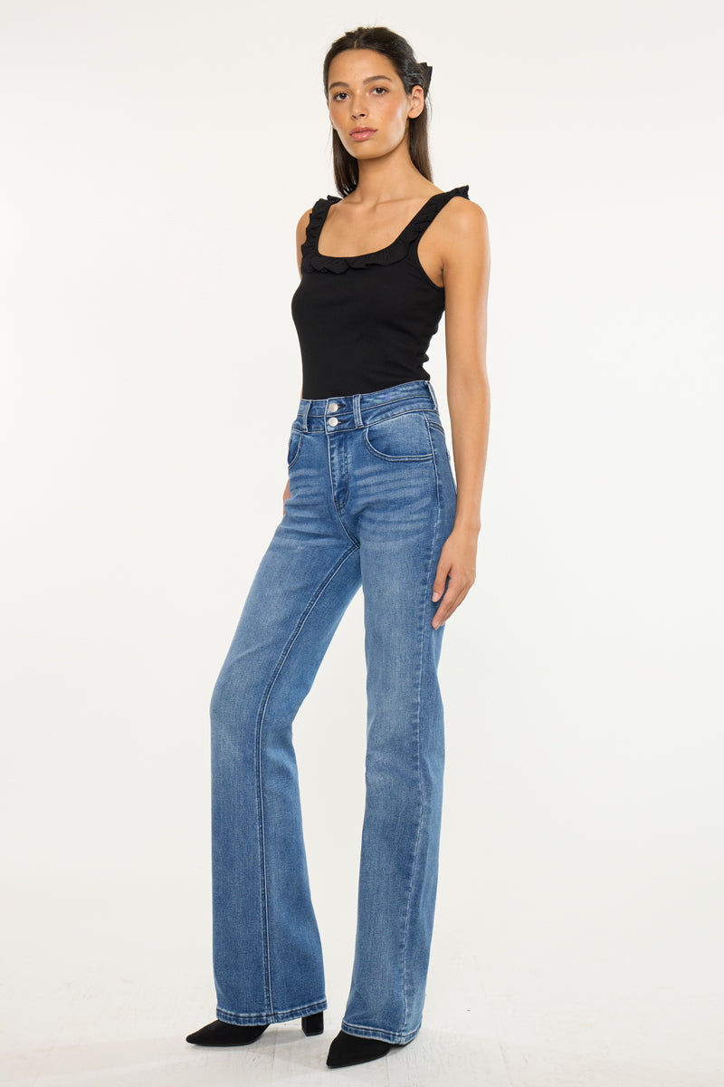 Onyx Essentials Ultra High Rise Wide Flare Jeans