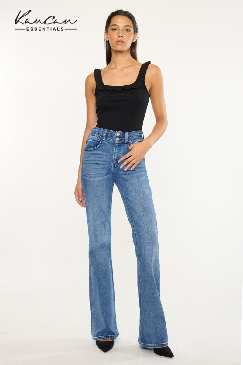 Onyx Essentials Ultra High Rise Wide Flare Jeans