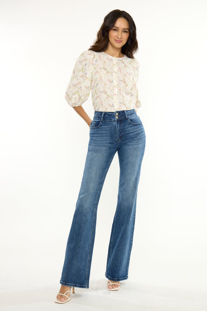 Onyx Essentials Ultra High Rise Wide Flare with Stretch Denim