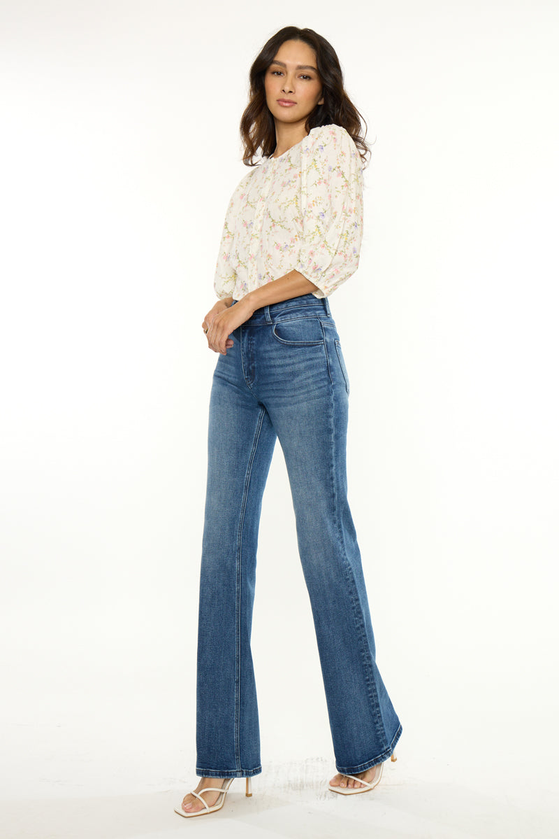 Onyx Essentials Ultra High Rise Wide Flare with Stretch Denim