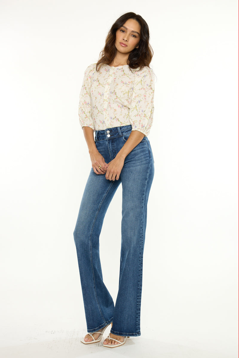 Onyx Essentials Ultra High Rise Wide Flare with Stretch Denim