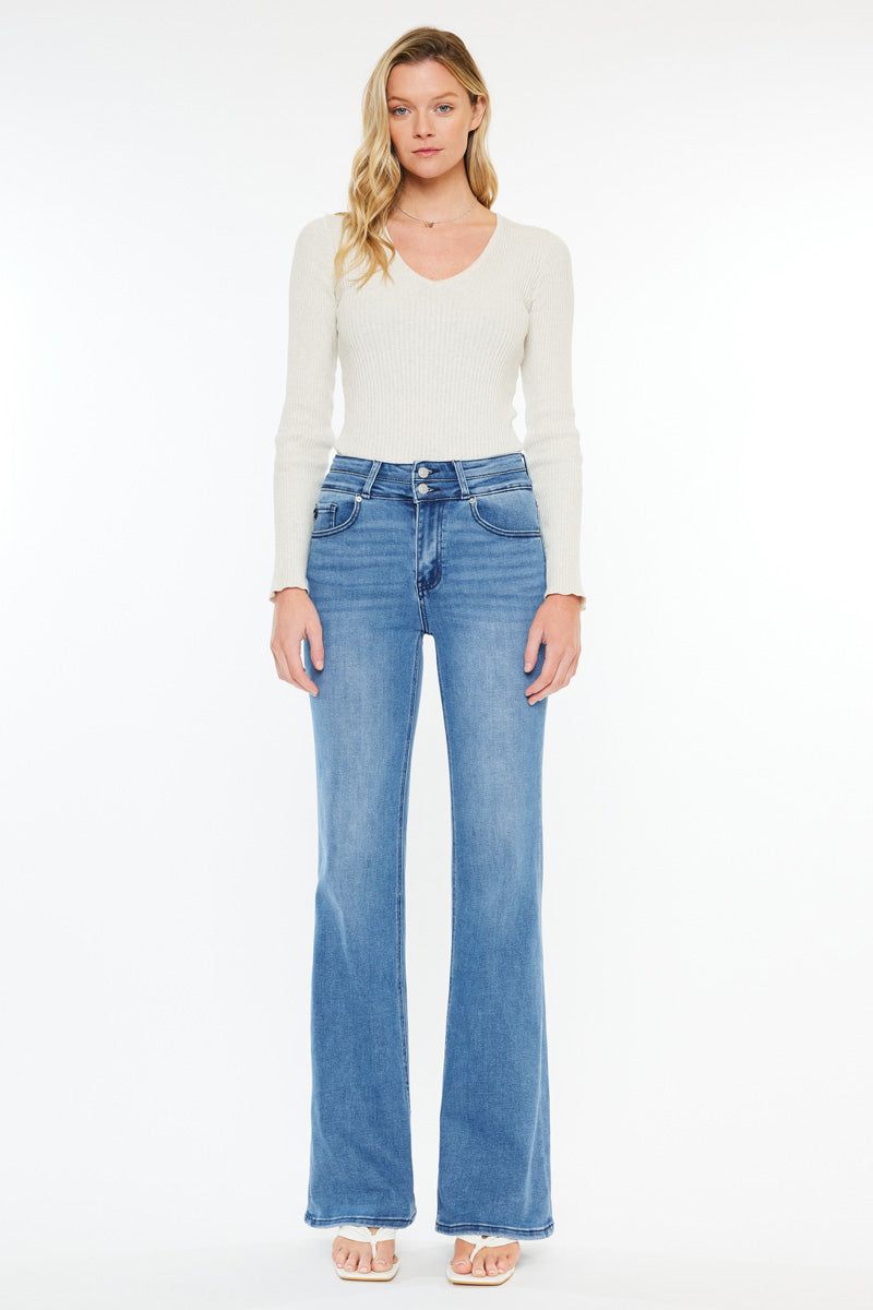 Onyx Essentials Ultra High Rise Wide Flare Jeans – Kancan USA