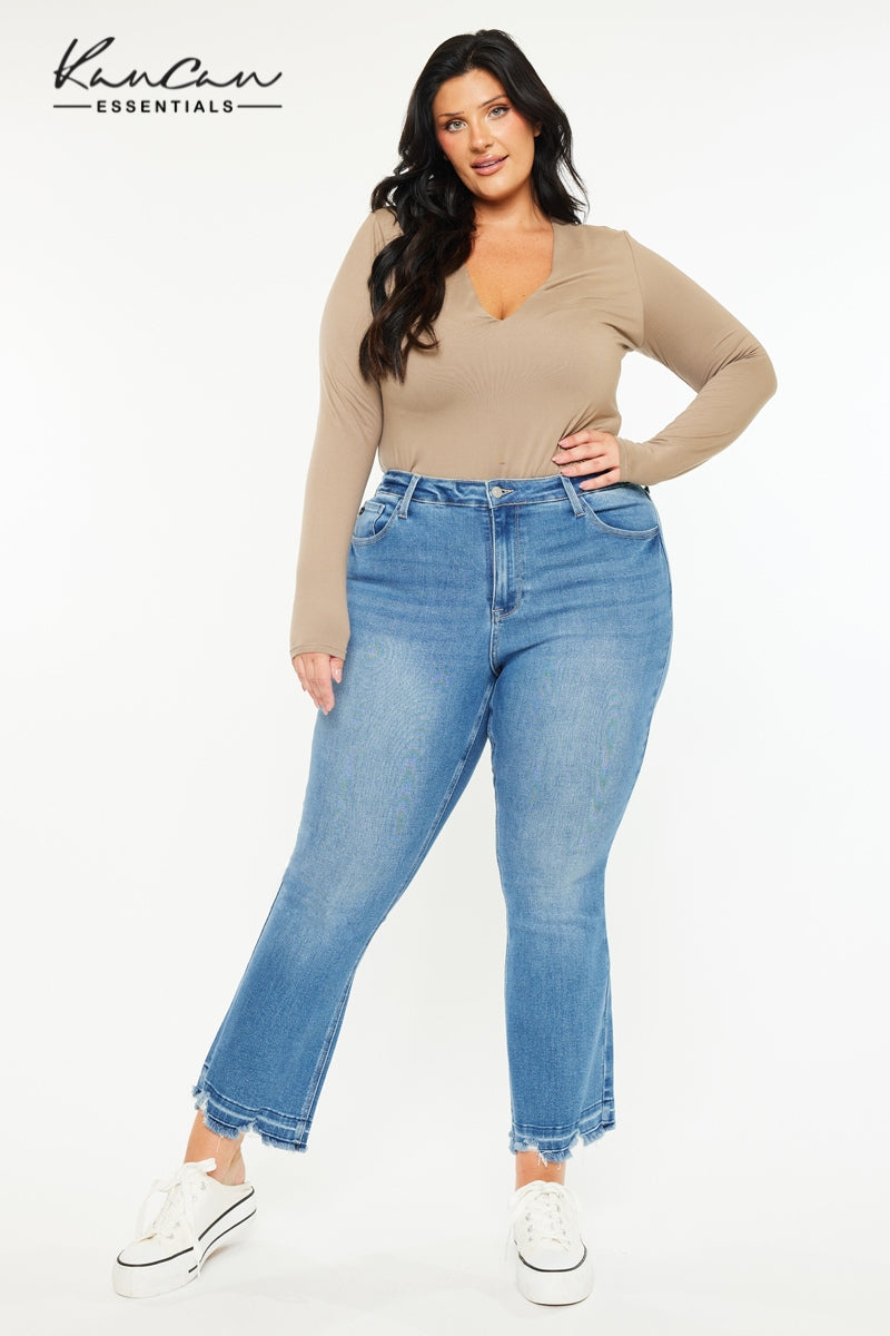 Vera Essentials High Rise Crop Bootcut (Plus Size) - Official Kancan USA
