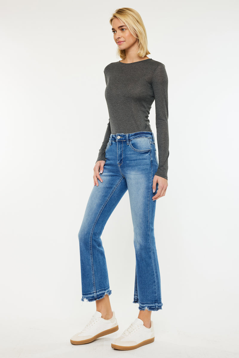 Volumina Essentials High Rise Crop Bootcut – Kancan USA