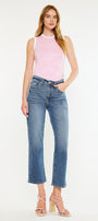 Jordana Essentials High Rise True Straight Leg Jeans - Official Kancan USA