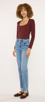 Kianna Essentials High Rise Slim Straight Leg Jeans - Official Kancan USA