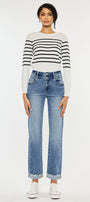Kianna High Rise Slim Straight Jeans - Official Kancan USA