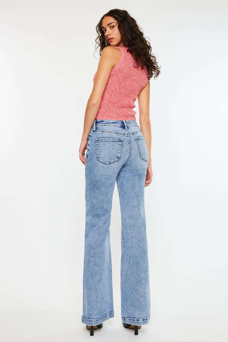 High Rise Wide Flare Jeans – Avonlea Essentials Fit – Kancan USA