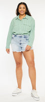 Anastasia High Rise Mom Shorts (Plus Size) - Official Kancan USA