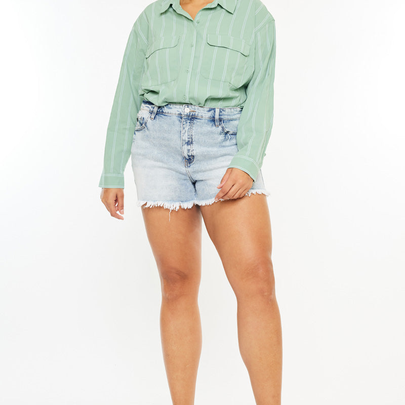 Anastasia High Rise Mom Shorts (Plus Size) - Official Kancan USA