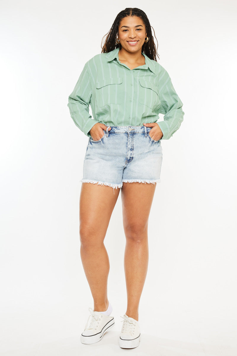 Anastasia High Rise Mom Shorts (Plus Size) - Official Kancan USA
