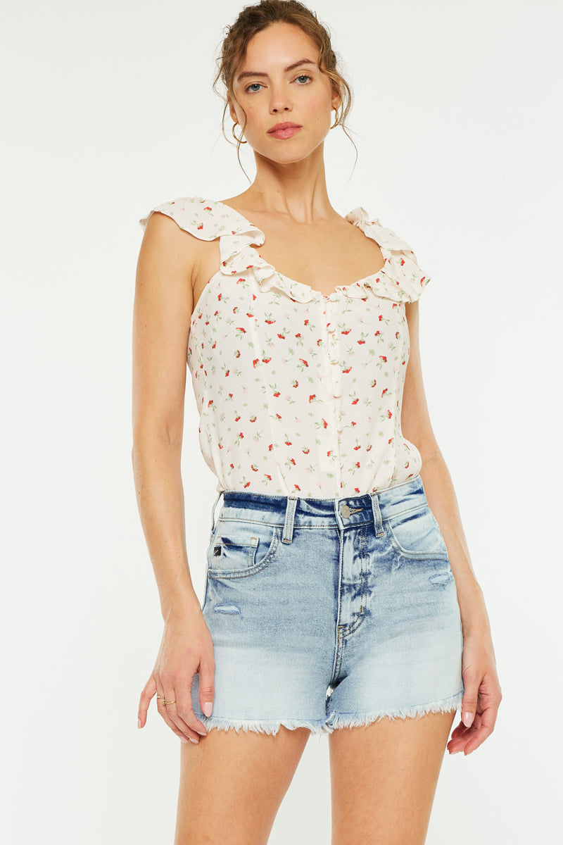 Gardenia High Rise Mom Shorts - Official Kancan USA