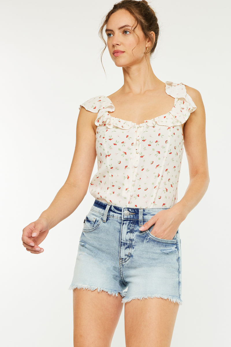 Gardenia High Rise Mom Shorts - Official Kancan USA