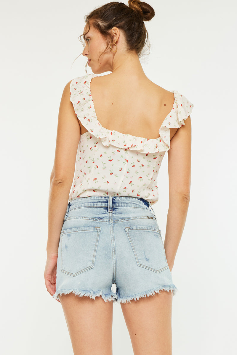 Gardenia High Rise Mom Shorts - Official Kancan USA